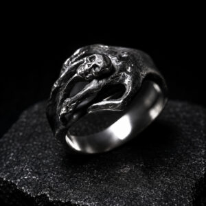 Anello bacia mano in argento 925 artigianale — Plexibones