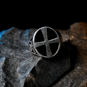 Anello con logo Plexibones in argento 925 fatto a mano — serie limitata